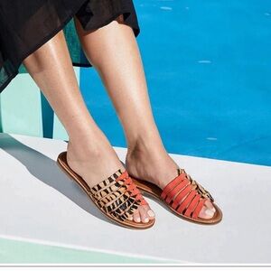 Crown Vintage animal print slide sandals